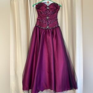 Tiffany Designs Deep Purple Prom Dress